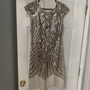 Roaring 20s beaded dress